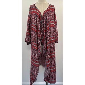 Lularoe Womans Long Jacket/kimono size Large